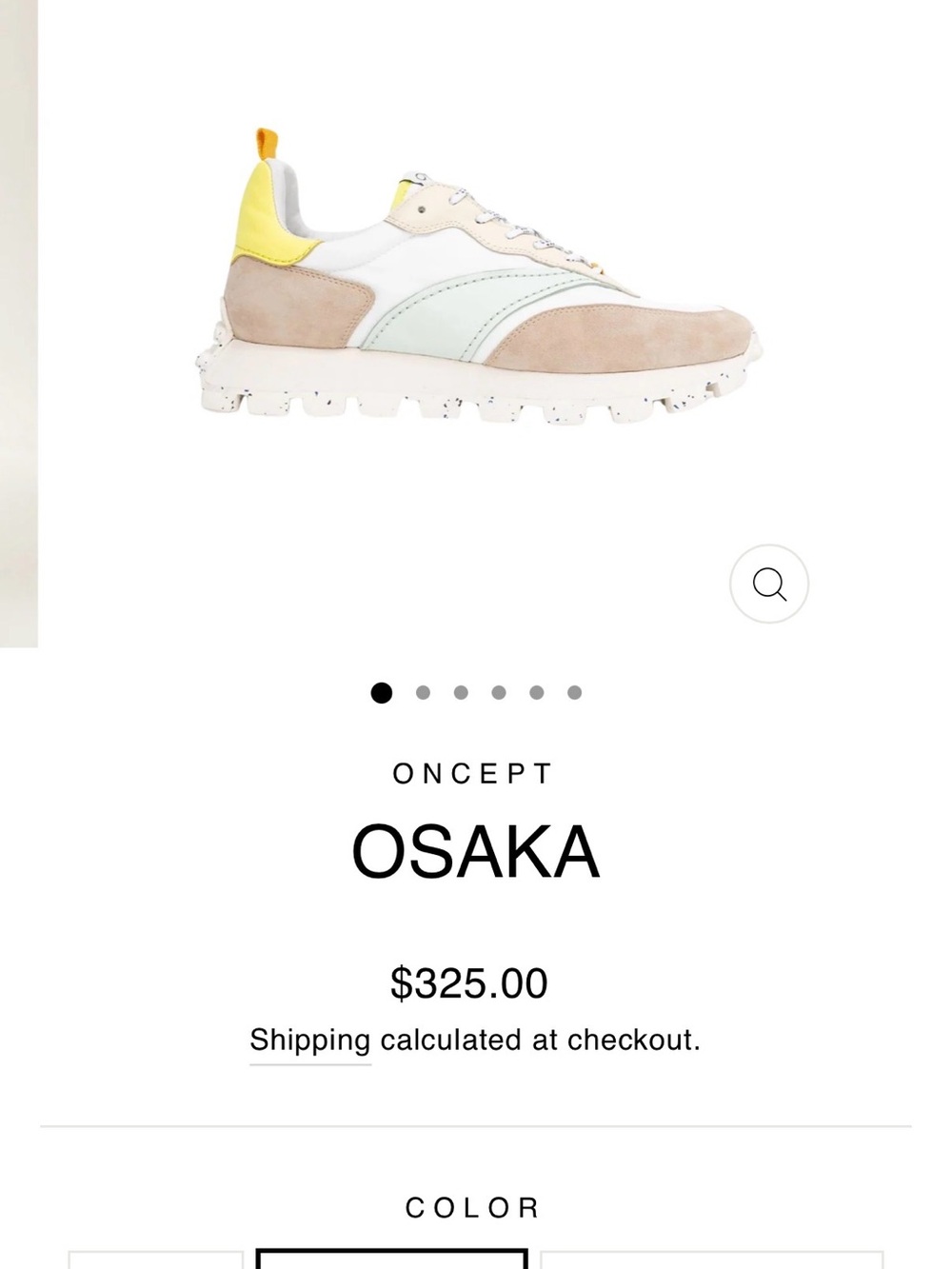 Oncept Women's White & Beige Sneakers with Pastel Mint and Yellow Accents - Picture 3 of 10